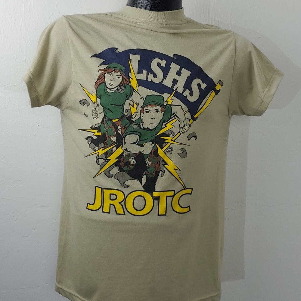 DLA troop support t-shirt graphic green short sleeve women size S